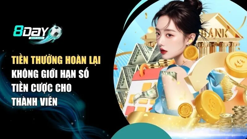 Tiền Thưởng Hoàn Lại - Không Giới Hạn Số Tiền Cược Cho Thành Viên